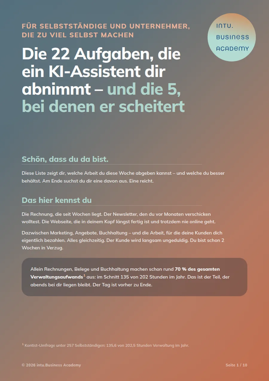 Seite 1 der Liste: Für wen sie ist und was jede Woche liegen bleibt